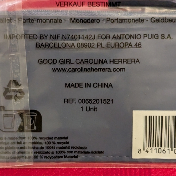 🆕 Carolina Herrera Good Girl Navy Blue Card Holder Coin Purse Small Wallet - Picture 9 of 9